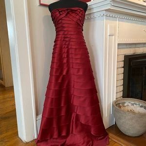 BCBG Maxaria Red Layered Gown